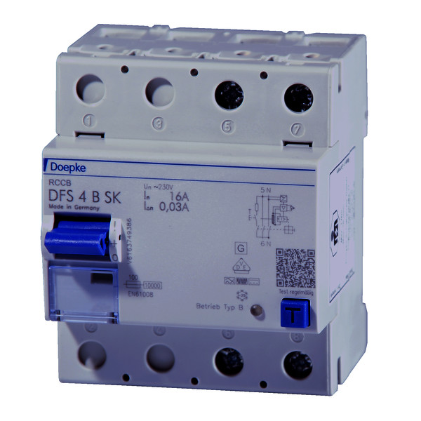 Residual current circuit-breakers DFS 4 B SK, two-pole<br/>Residual current circuit-breakers DFS 4 B SK, two-pole