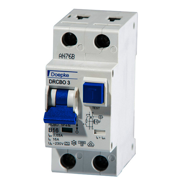RCCB with overcurrent protection DRCBO Type A , 1+N-pole<br/>RCCB with overcurrent protection DRCBO Type A , 1+N-pole