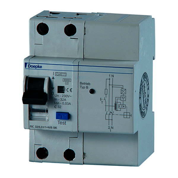 RCCB with overcurrent protection FIC Type B  SK, 1+N-pole<br/>RCCB with overcurrent protection FIC Type B  SK, 1+N-pole